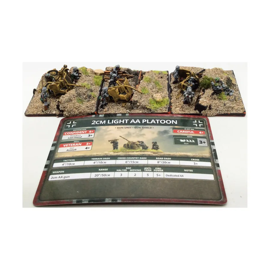 2см легкий зенитный взвод №1, Flames of War - WWII - German - Artillery, AA, AT & AFV's - Loose Miniatures (15mm)
2см легкий зенитный взвод №1, Flames of War - WWII - German - Artillery, AA, AT & AFV's - Loose Miniatures (15mm)