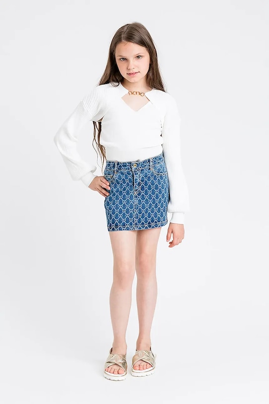 Детская джинсовая юбка Twinset, синий 
Детская джинсовая юбка Twinset, синий