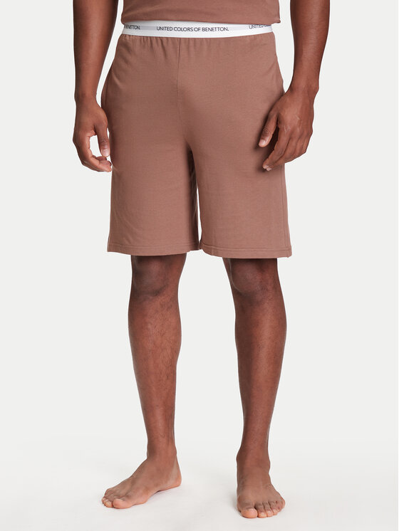 Пижамные шорты обычного кроя 30964900D United Colors Of Benetton, бежевый 
Пижамные шорты обычного кроя 30964900D United Colors Of Benetton, бежевый
