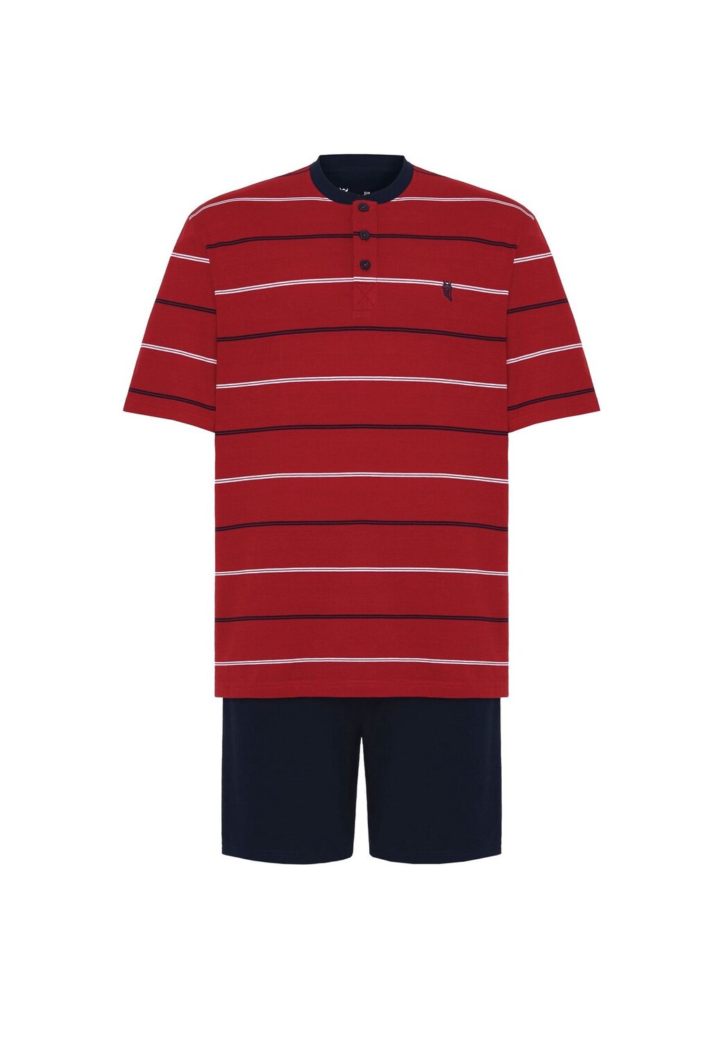 Мужская короткая пижама в полоску с планкой на пуговицах красная El Búho NOCTURNO, красный
Мужская короткая пижама в полоску с планкой на пуговицах красная El Búho NOCTURNO, красный