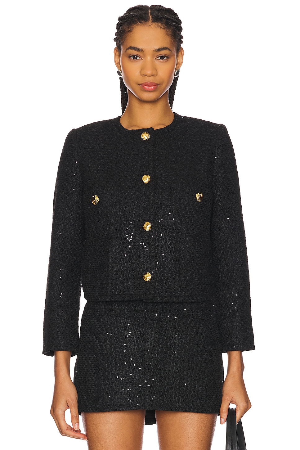 Твидовый пиджак bela Guizio, черный
Твидовый пиджак bela Guizio, черный