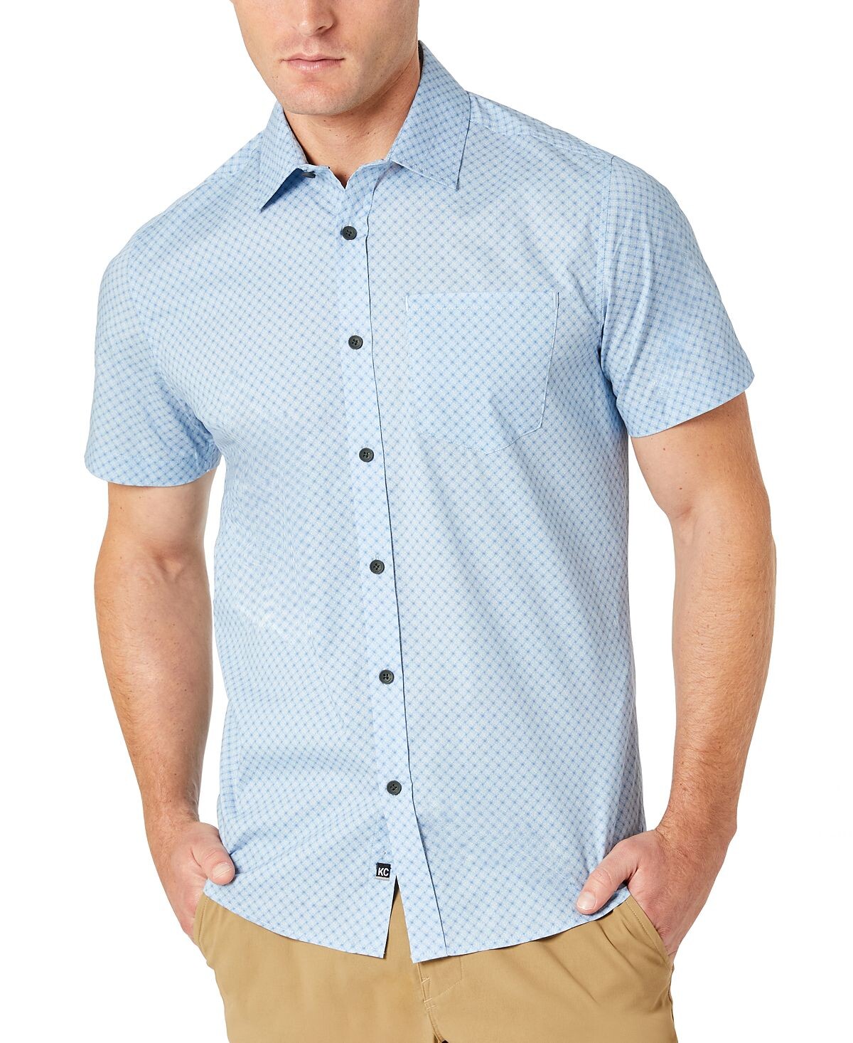 Мужская рубашка с накладным карманом и коротким рукавом на пуговицах спереди Kenneth Cole
Мужская рубашка с накладным карманом и коротким рукавом на пуговицах спереди Kenneth Cole