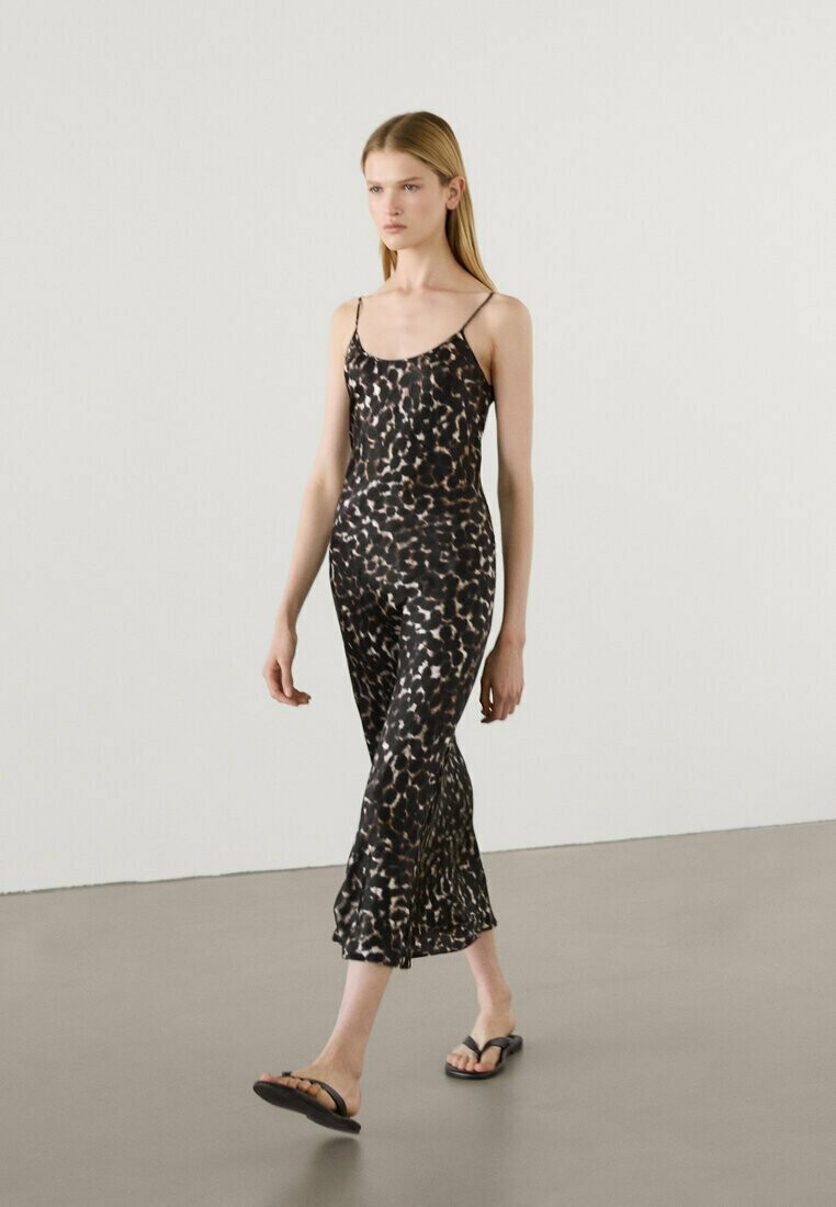 Платье из джерси ANIMAL STRAPPY Massimo Dutti, темно-коричневый 
Платье из джерси ANIMAL STRAPPY Massimo Dutti, темно-коричневый