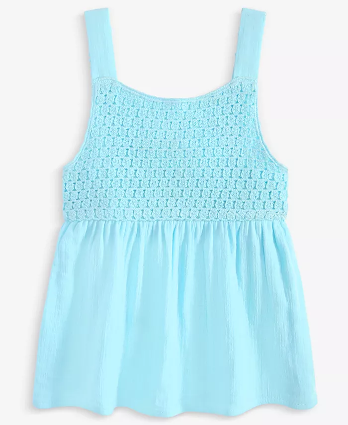 Большая хлопковая майка-кроп с кружевными вставками Big Girl Epic Threads, синий
Большая хлопковая майка-кроп с кружевными вставками Big Girl Epic Threads, синий