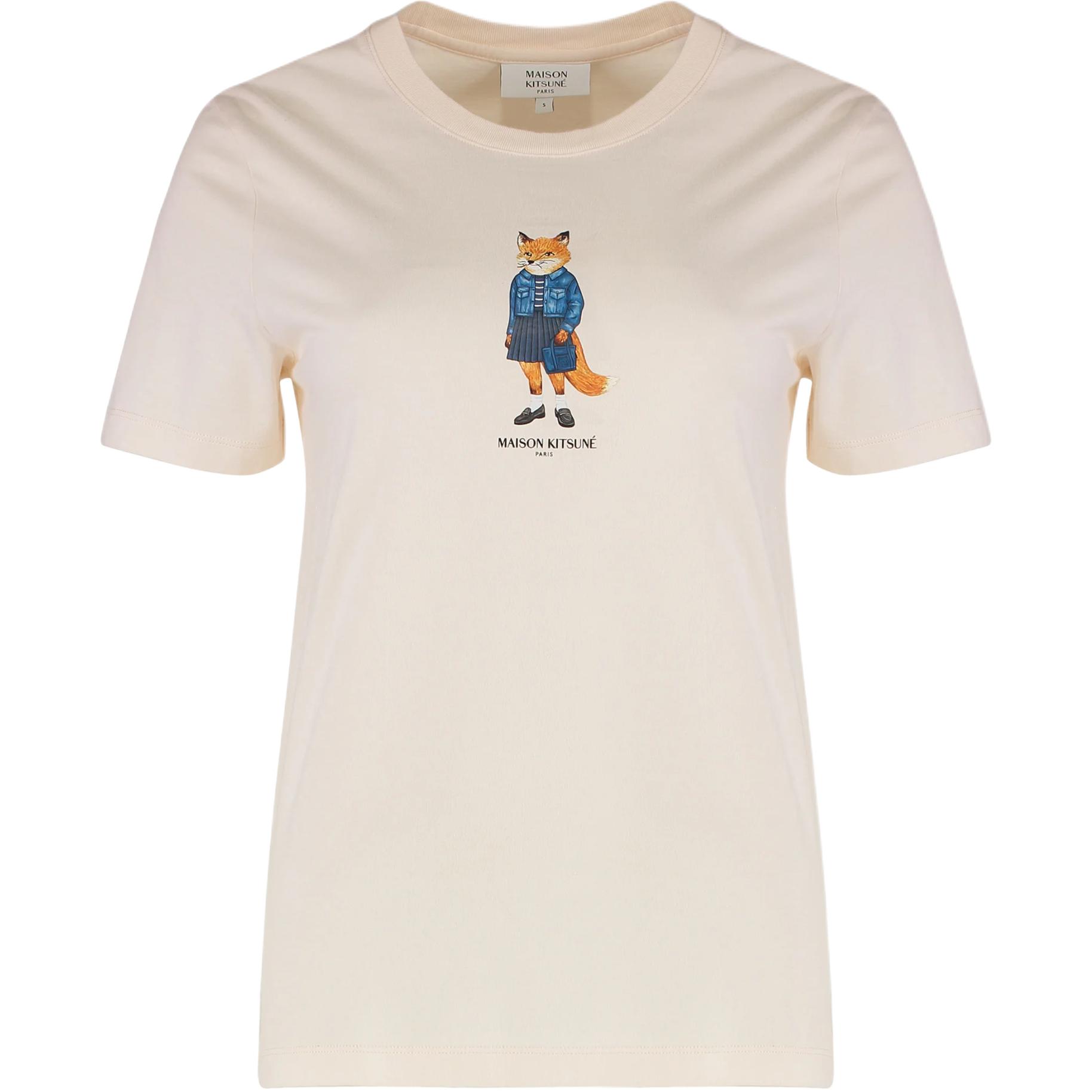 Футболка с круглым вырезом и принтом лисы от Maison Kitsuné Maison Kitsune, белый
Футболка с круглым вырезом и принтом лисы от Maison Kitsuné Maison Kitsune, белый