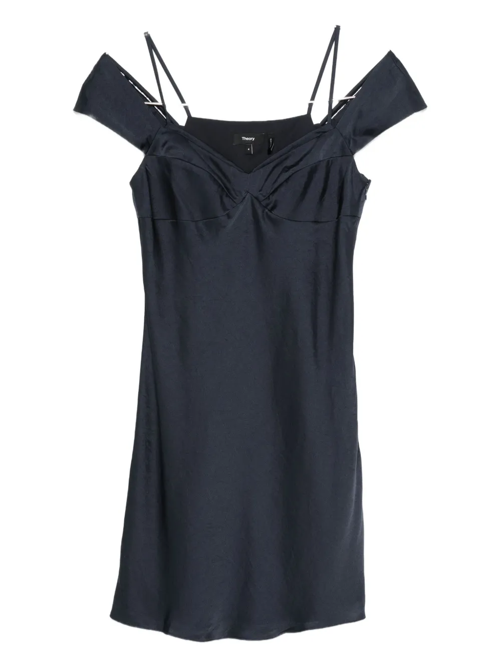 Мини-платье с открытыми плечами и драпировкой Theory, синий
Мини-платье с открытыми плечами и драпировкой Theory, синий