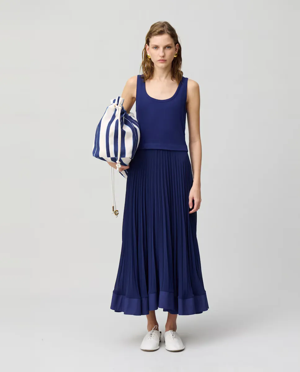 Длинное платье с обманкой Claudie Pierlot, синий 
Длинное платье с обманкой Claudie Pierlot, синий