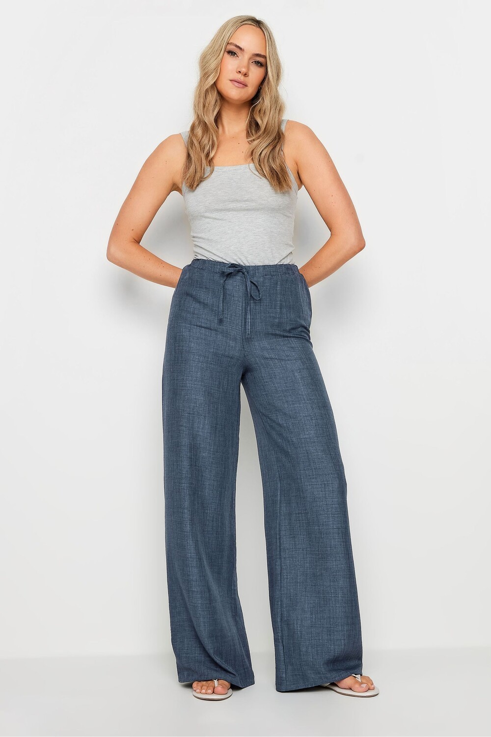 Текстурированные широкие брюки Long Tall Sally, синий
Текстурированные широкие брюки Long Tall Sally, синий