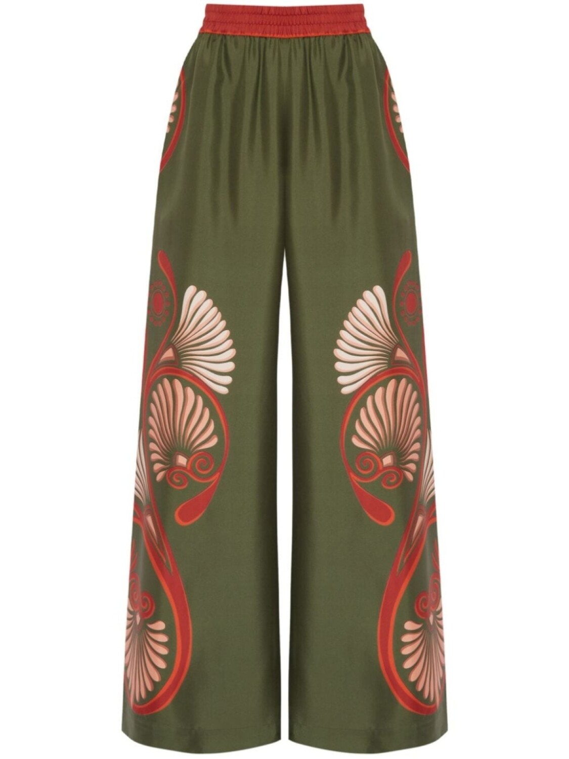 Шелковые брюки палаццо с принтом Kerylos La DoubleJ, зеленый
Шелковые брюки палаццо с принтом Kerylos La DoubleJ, зеленый