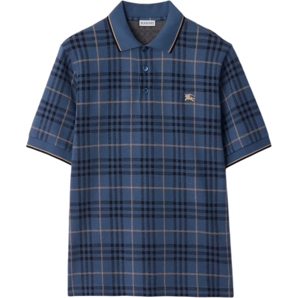 Хлопковая поло в клетку Burberry, синий
Хлопковая поло в клетку Burberry, синий