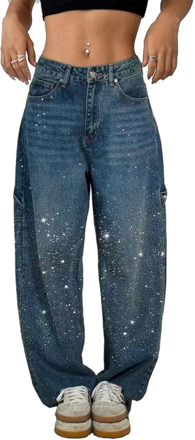 Женские джинсы High Waisted с пайетками Vintage Boyfriend
Женские джинсы High Waisted с пайетками Vintage Boyfriend