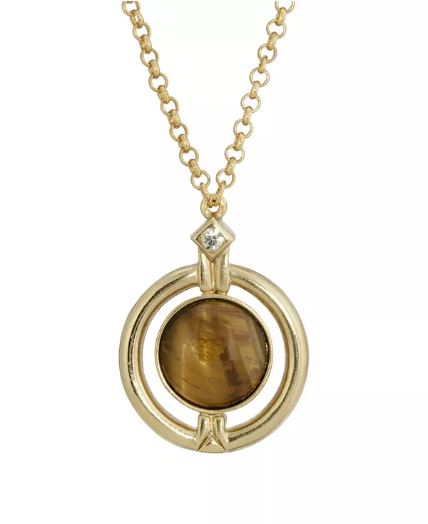 Ожерелье из полудрагоценного камня золотистого тона с круглым тигровым глазом 2028, brown
Ожерелье из полудрагоценного камня золотистого тона с круглым тигровым глазом 2028, brown