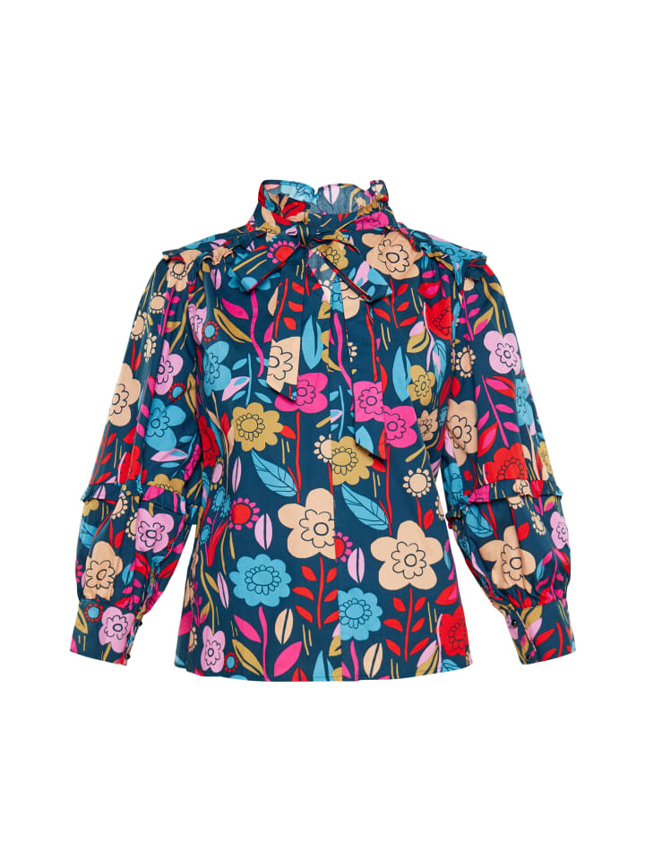 Женская блузка разноцветного синего цвета Usha
Женская блузка разноцветного синего цвета Usha