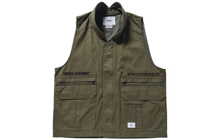 WTAPS Жилет с воротником стойкой, Army Green
WTAPS Жилет с воротником стойкой, Army Green
