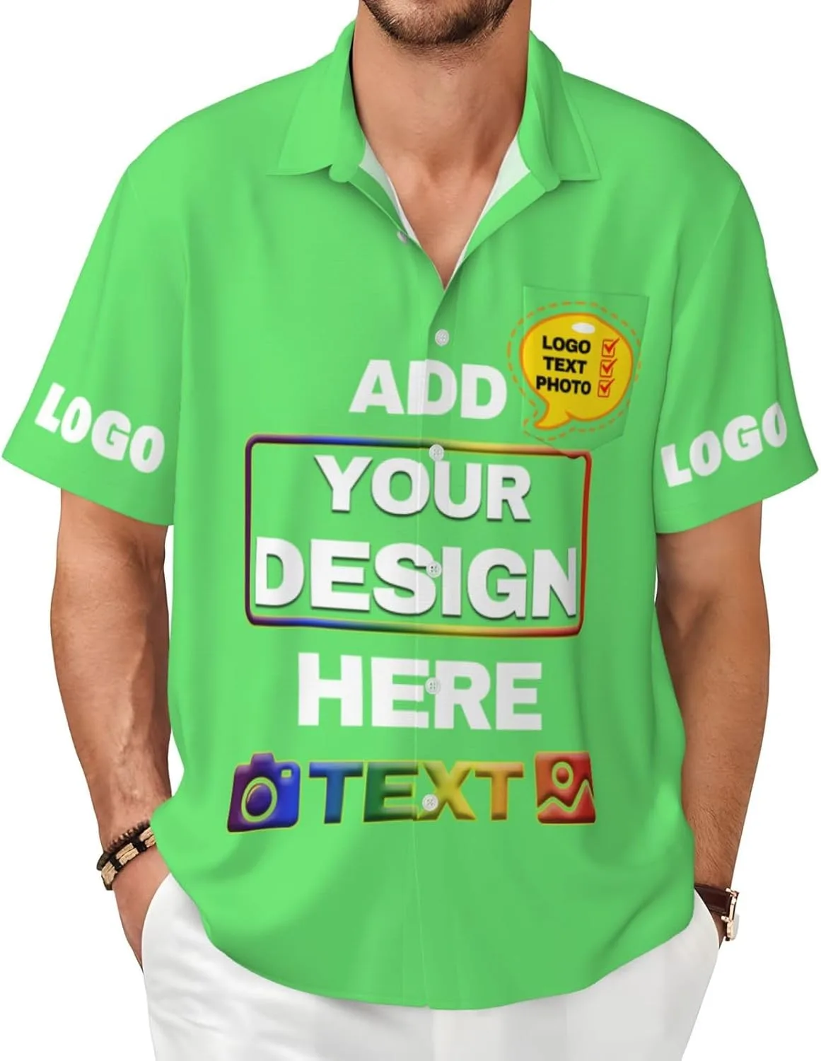 Кастомизируемая футболка с пуговицами и нанесением текста или логотипа
Кастомизируемая футболка с пуговицами и нанесением текста или логотипа