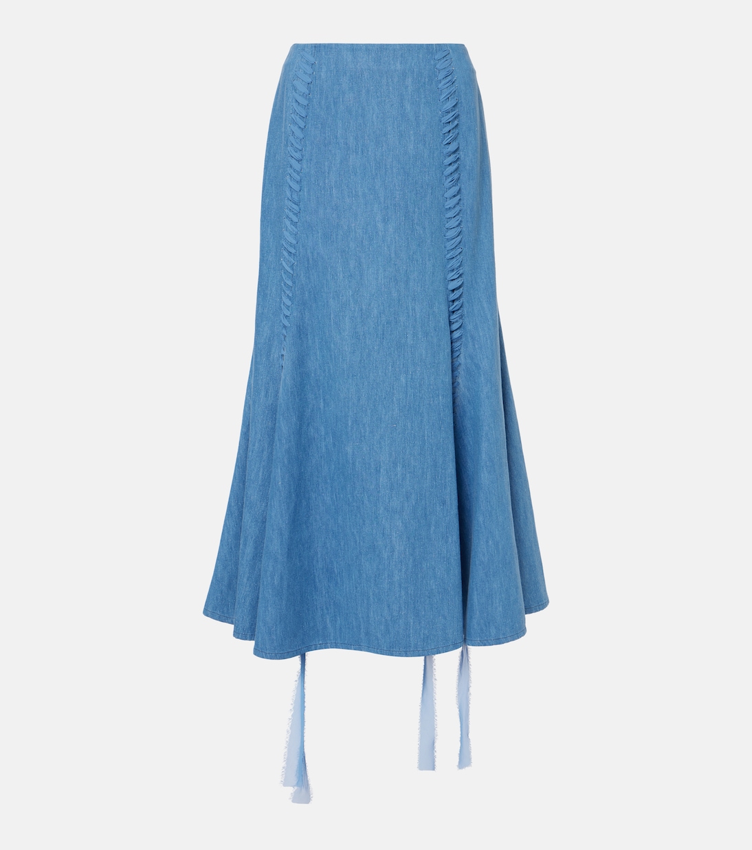 Юбка миди из хлопка и льна Dion Gabriela Hearst, Light Blue Denim
Юбка миди из хлопка и льна Dion Gabriela Hearst, Light Blue Denim