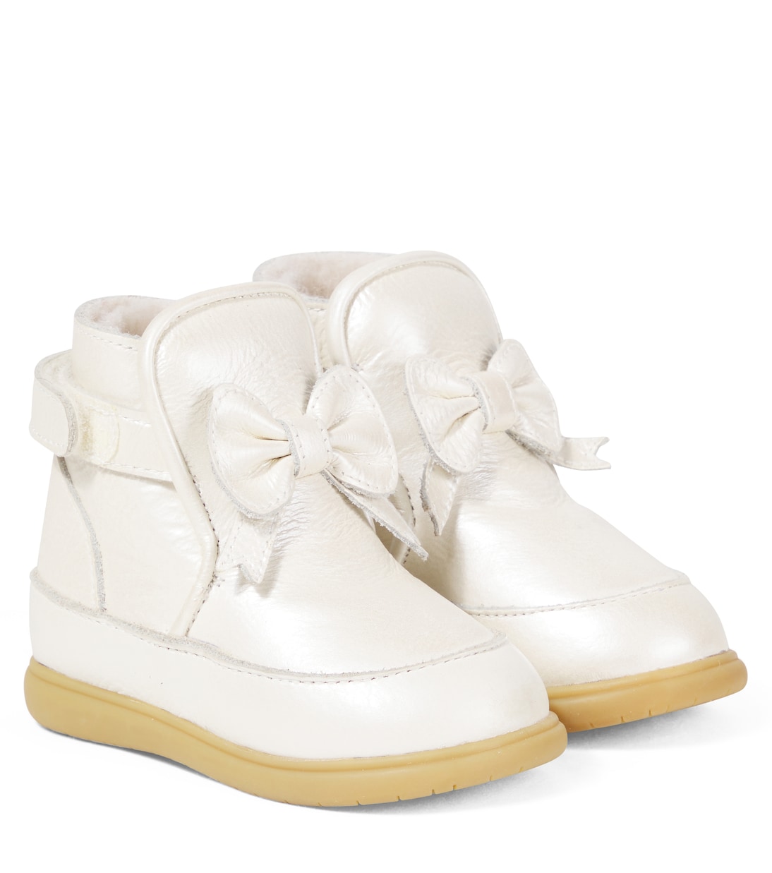 Кожаные ботинки Baby Cemilla с бантом Donsje, Off White Metallic Leather
Кожаные ботинки Baby Cemilla с бантом Donsje, Off White Metallic Leather
