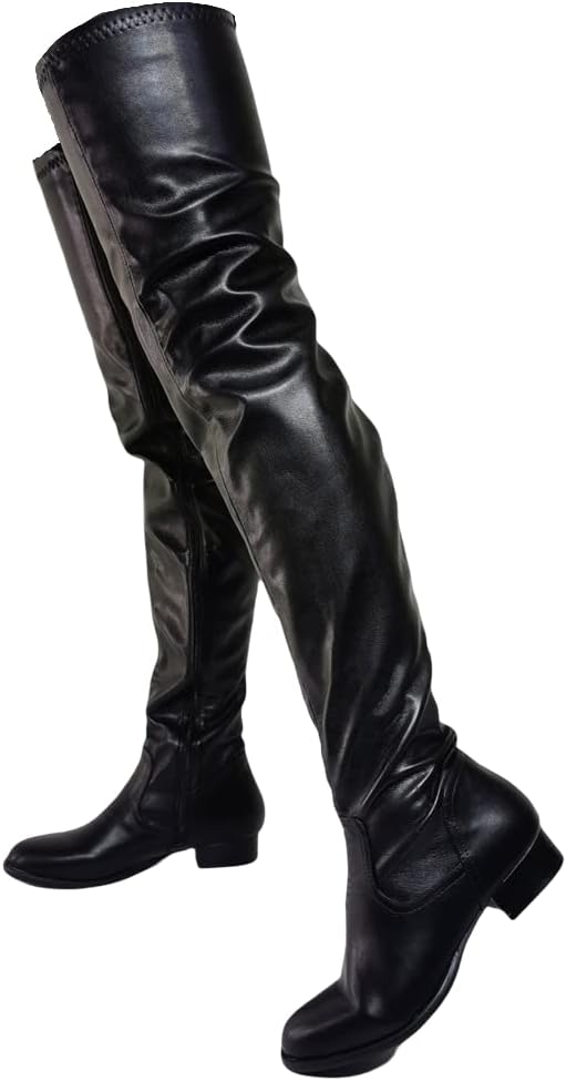 Сапоги Frankie Hsu Punk Chunky выше колена, простые черные из синтетической кожи, низкий каблук, стиль выше бедра, модные большие размеры дизайнерские высокие туфли на каблуке для женщин и мужчин
Сапоги Frankie Hsu Punk Chunky выше колена, простые черные из синтетической кожи, низкий каблук, стиль выше бедра, модные большие размеры дизайнерские высокие туфли на каблуке для женщин и мужчин