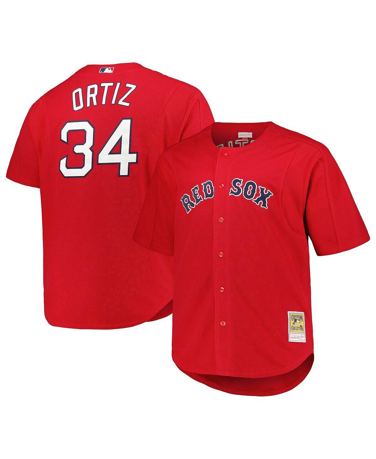 Мужская футболка Дэвида Ортиса Red Boston Red Sox Big and Tall Cooperstown Collection, копия тренировочного Джерси Mitchell & Ness
Мужская футболка Дэвида Ортиса Red Boston Red Sox Big and Tall Cooperstown Collection, копия тренировочного Джерси Mitchell & Ness