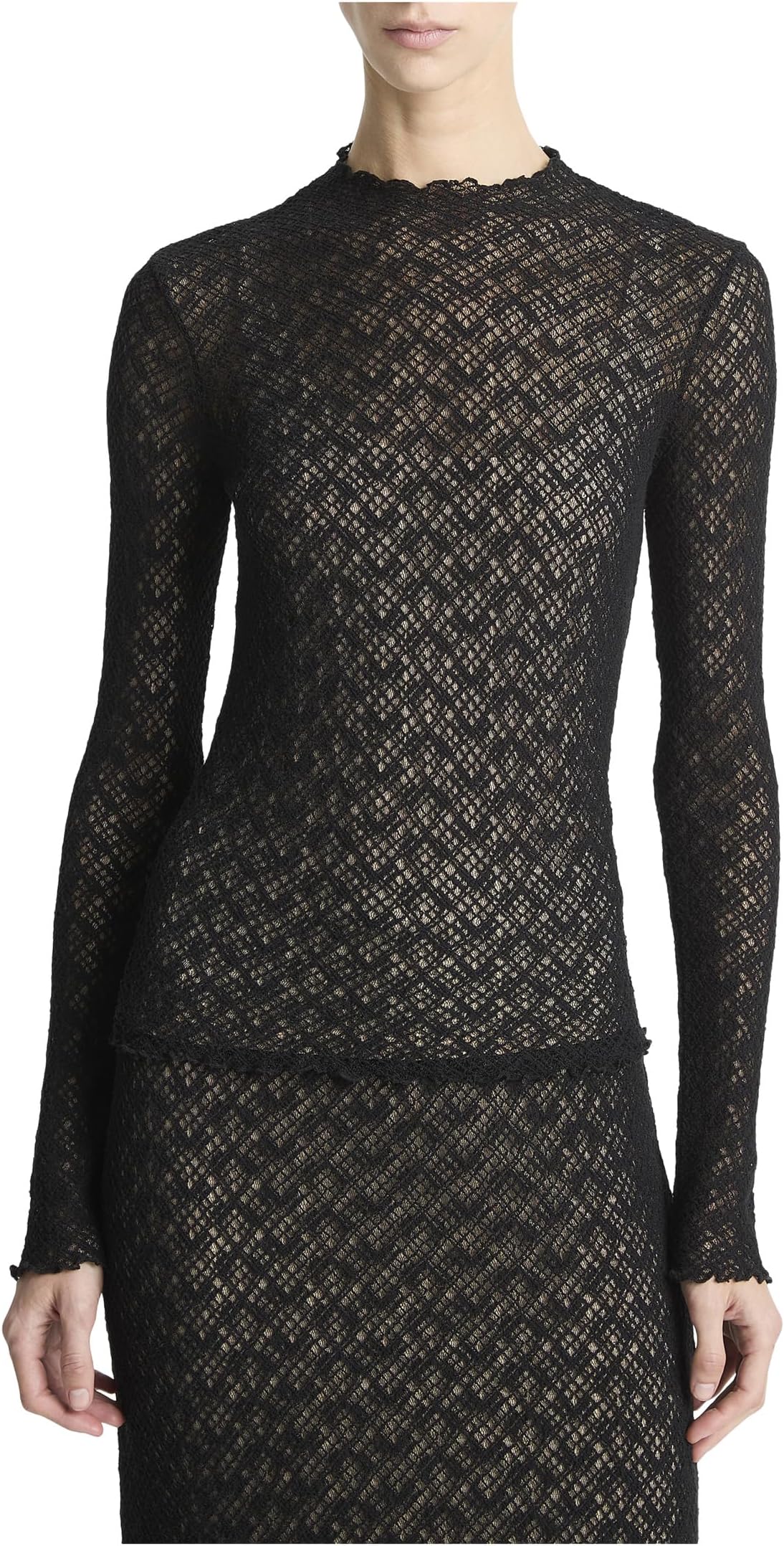 Лонгслив Vince Lace Long Sleeve Mock Neck, черный
Лонгслив Vince Lace Long Sleeve Mock Neck, черный