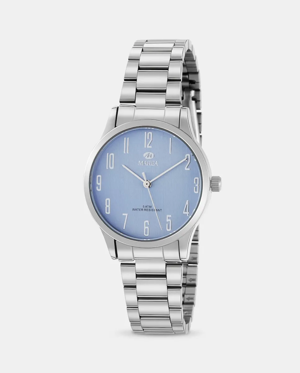 B41242/4 женские часы со стальным ремешком и синим циферблатом Marea, серебряный
B41242/4 женские часы со стальным ремешком и синим циферблатом Marea, серебряный