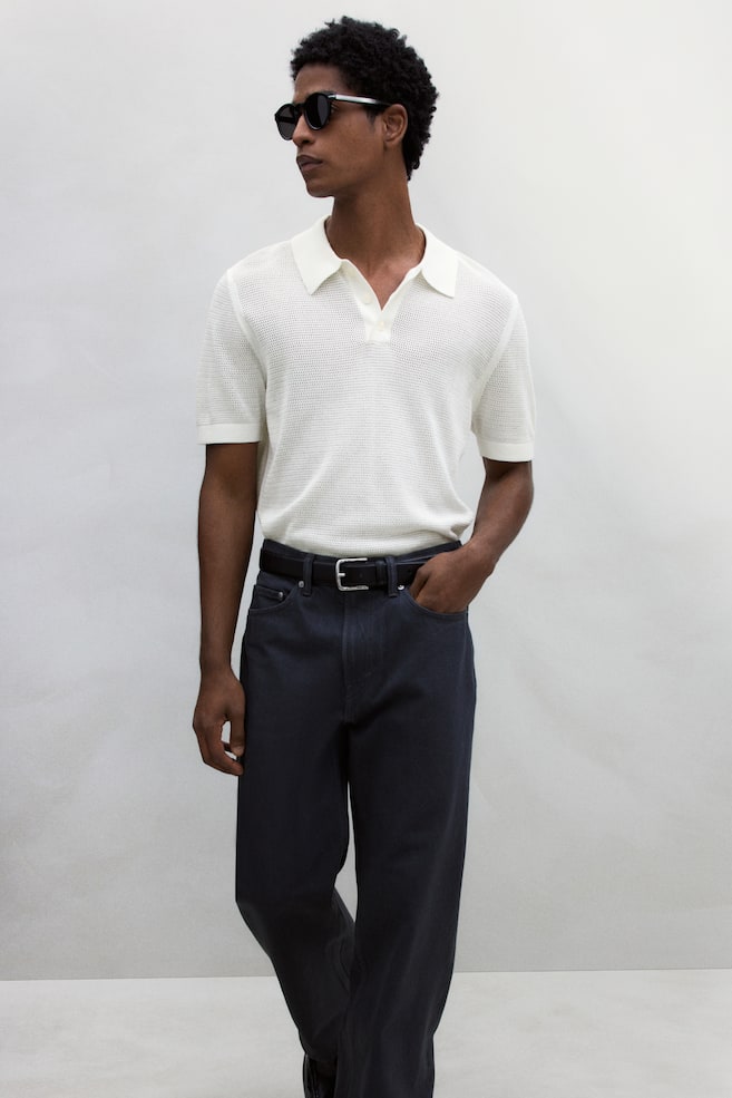 Рубашка поло ажурной вязки, стандартный крой H&M, белый
Рубашка поло ажурной вязки, стандартный крой H&M, белый