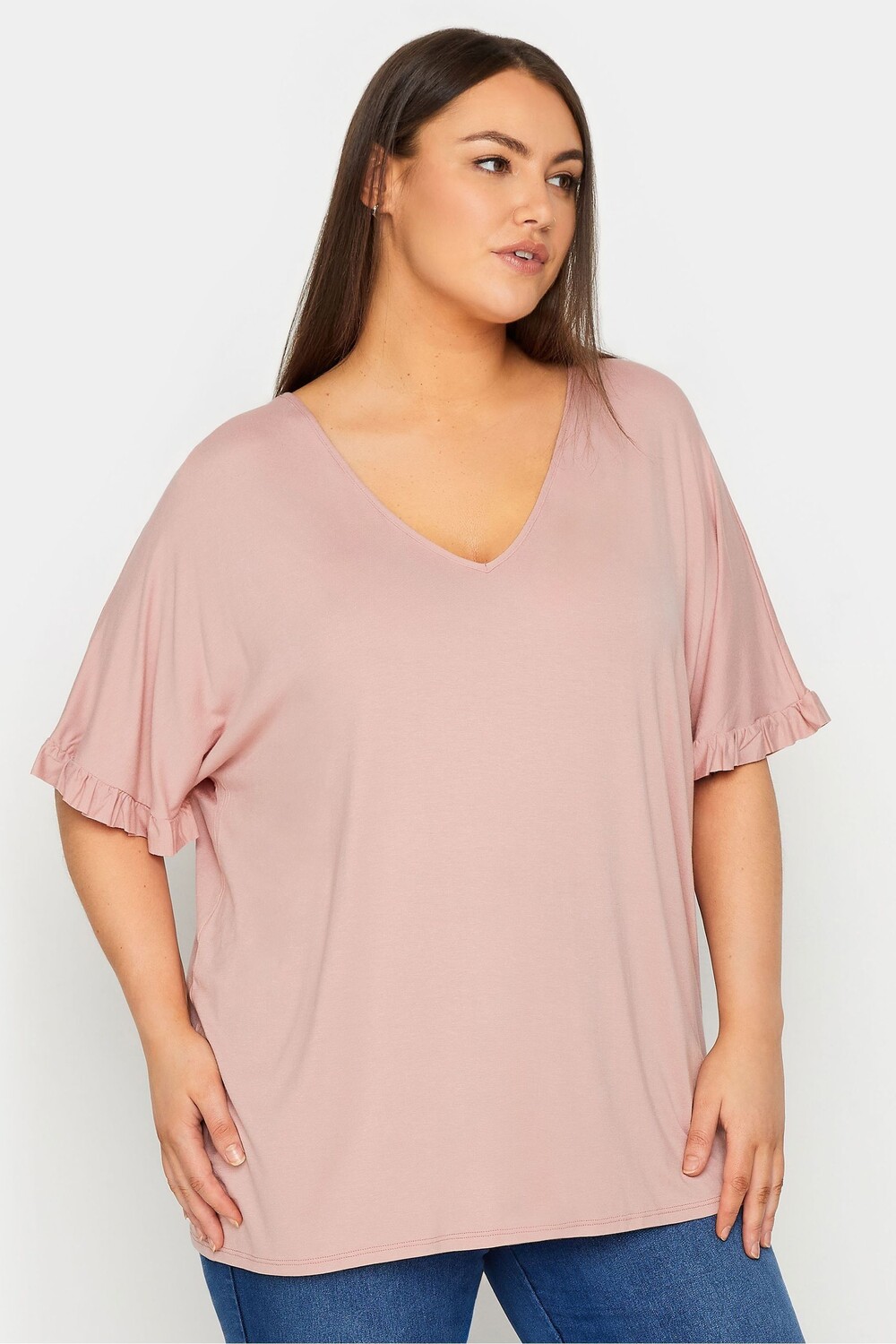 Розовый топ с рюшами на рукавах Evans, розовый
Розовый топ с рюшами на рукавах Evans, розовый