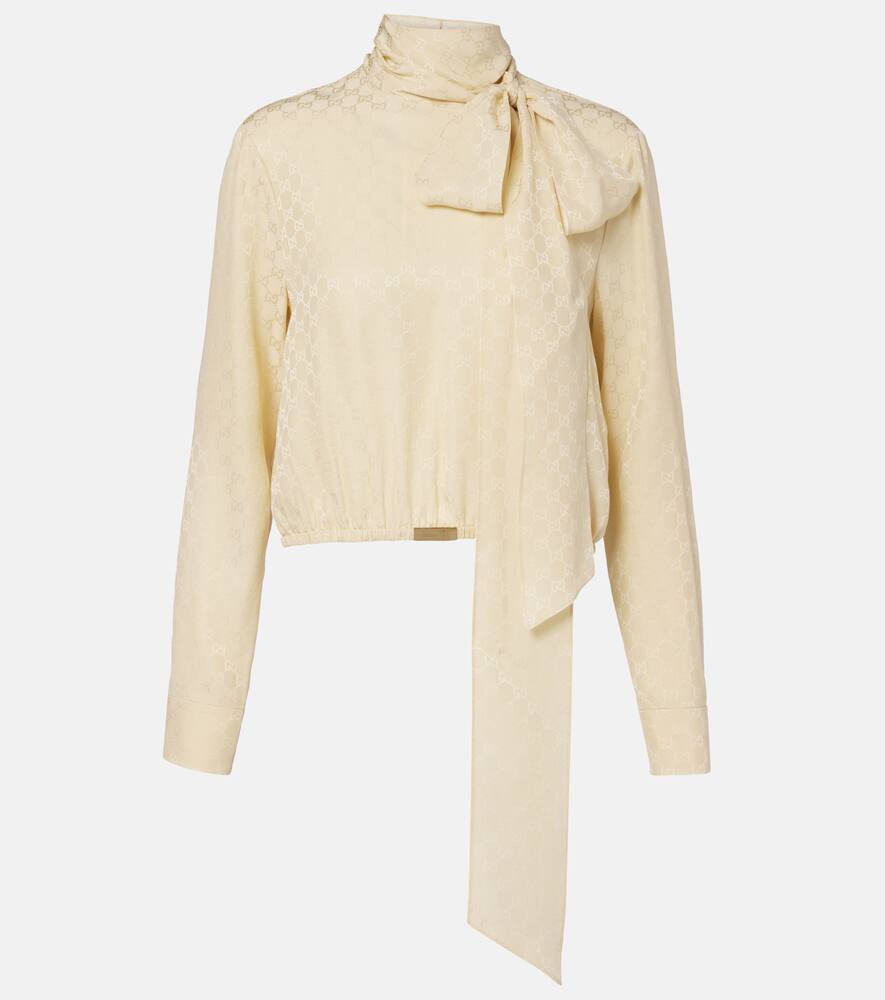 GG топ из шёлка с бантом Gucci, Gardenia
GG топ из шёлка с бантом Gucci, Gardenia