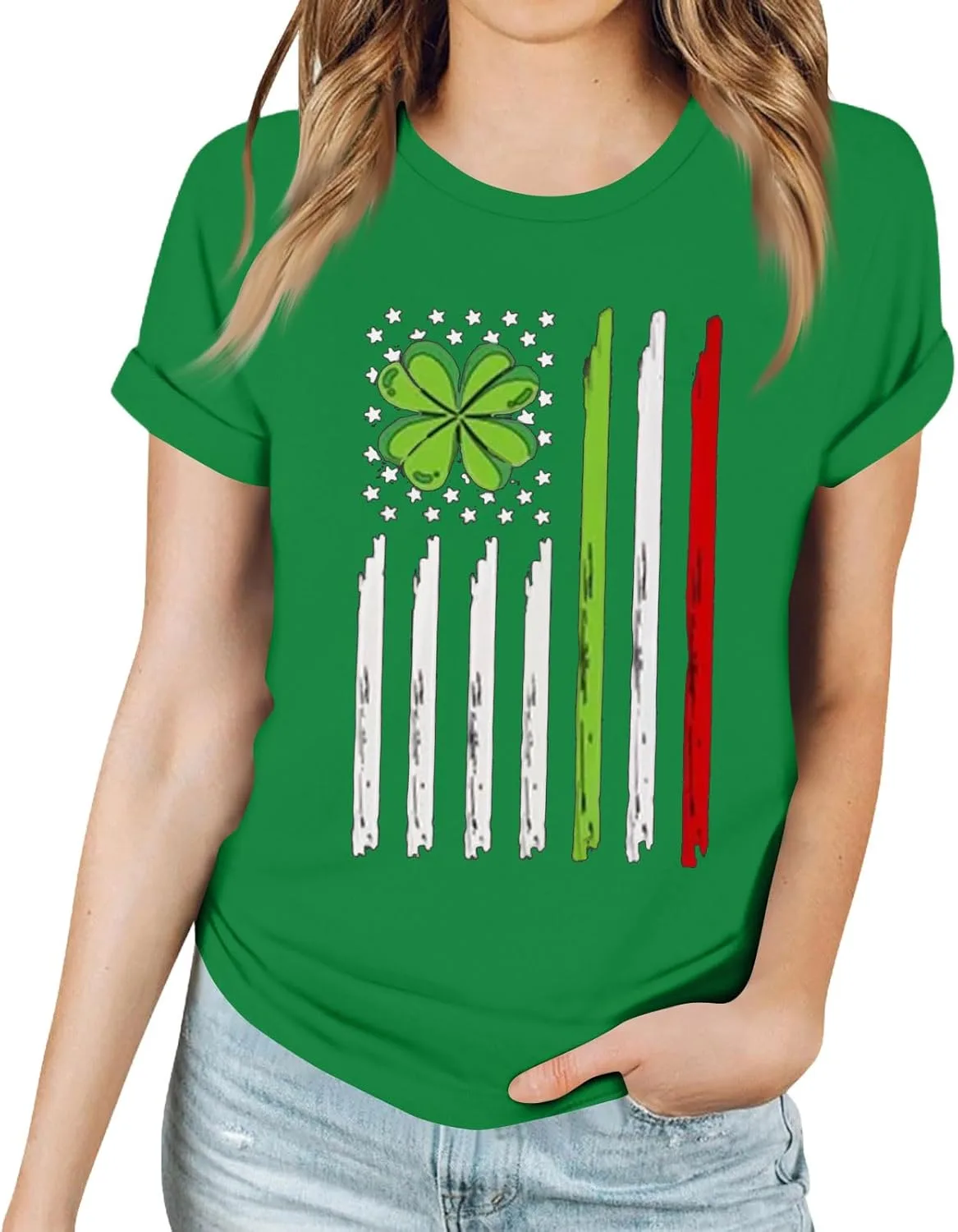 Женская футболка на День Святого Патрика с принтом, короткий рукав FQZWONG
Женская футболка на День Святого Патрика с принтом, короткий рукав FQZWONG