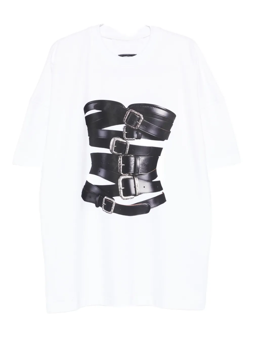 Футболка с принтом в виде корсетной пряжки HAMZA, белый
Футболка с принтом в виде корсетной пряжки HAMZA, белый