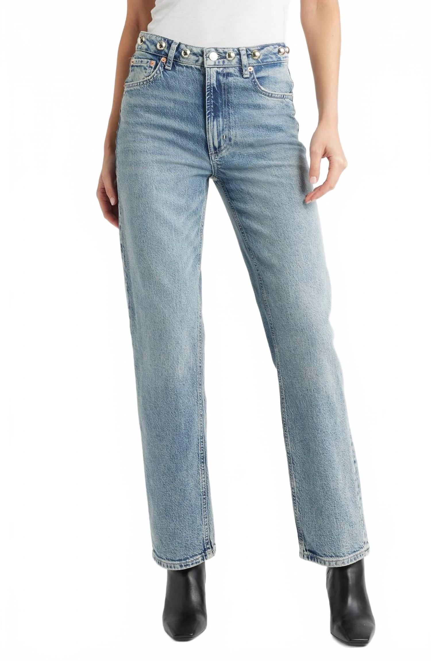 Прямые джинсы Topanga цвета «пустынное небо» с заклепками Rails, Desert Sky Studded
Прямые джинсы Topanga цвета «пустынное небо» с заклепками Rails, Desert Sky Studded