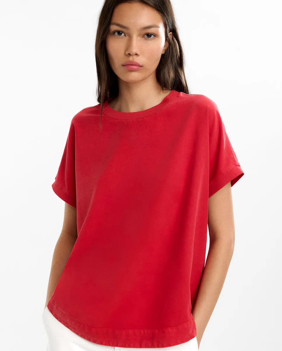 Женская футболка 100% лиоцелл с коротким рукавом, однотонная Parfois, красный
Женская футболка 100% лиоцелл с коротким рукавом, однотонная Parfois, красный
