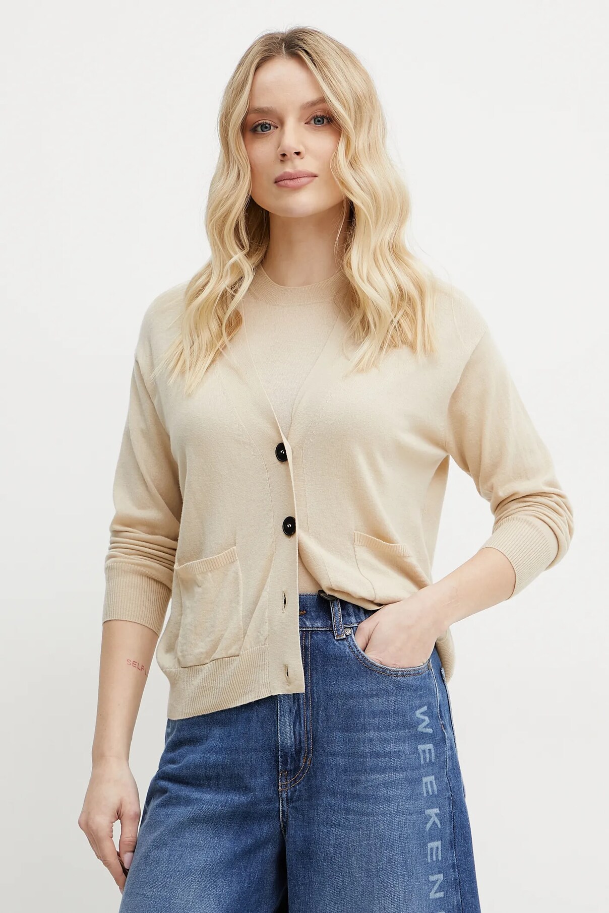 Шерстяной кардиган Weekend Max Mara, бежевый
Шерстяной кардиган Weekend Max Mara, бежевый