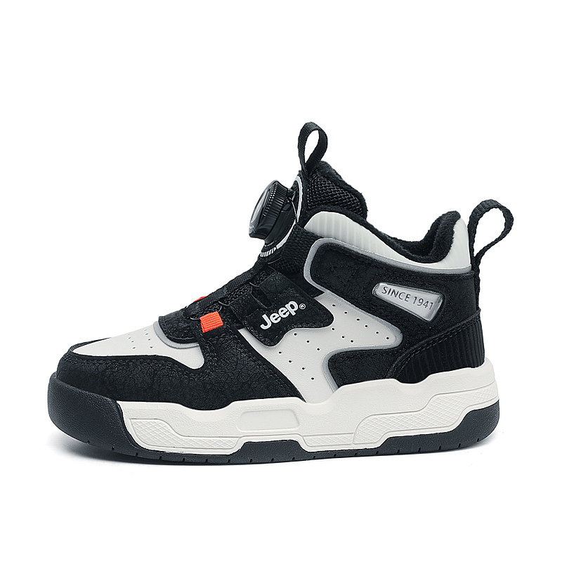 Износостойкие термоустойчивые противоскользящие высокие скейтерские кроссовки для детей Jeep, белый/черный 
Износостойкие термоустойчивые противоскользящие высокие скейтерские кроссовки для детей Jeep, белый/черный
