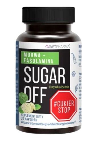 Препарат, поддерживающий контроль массы тела и поддерживающий правильный уровень глюкозы в крови. Avet Pharma Sugar Off Morwa + Fasolamina, 30 шт
Препарат, поддерживающий контроль массы тела и поддерживающий правильный уровень глюкозы в крови. Avet Pharma Sugar Off Morwa + Fasolamina, 30 шт