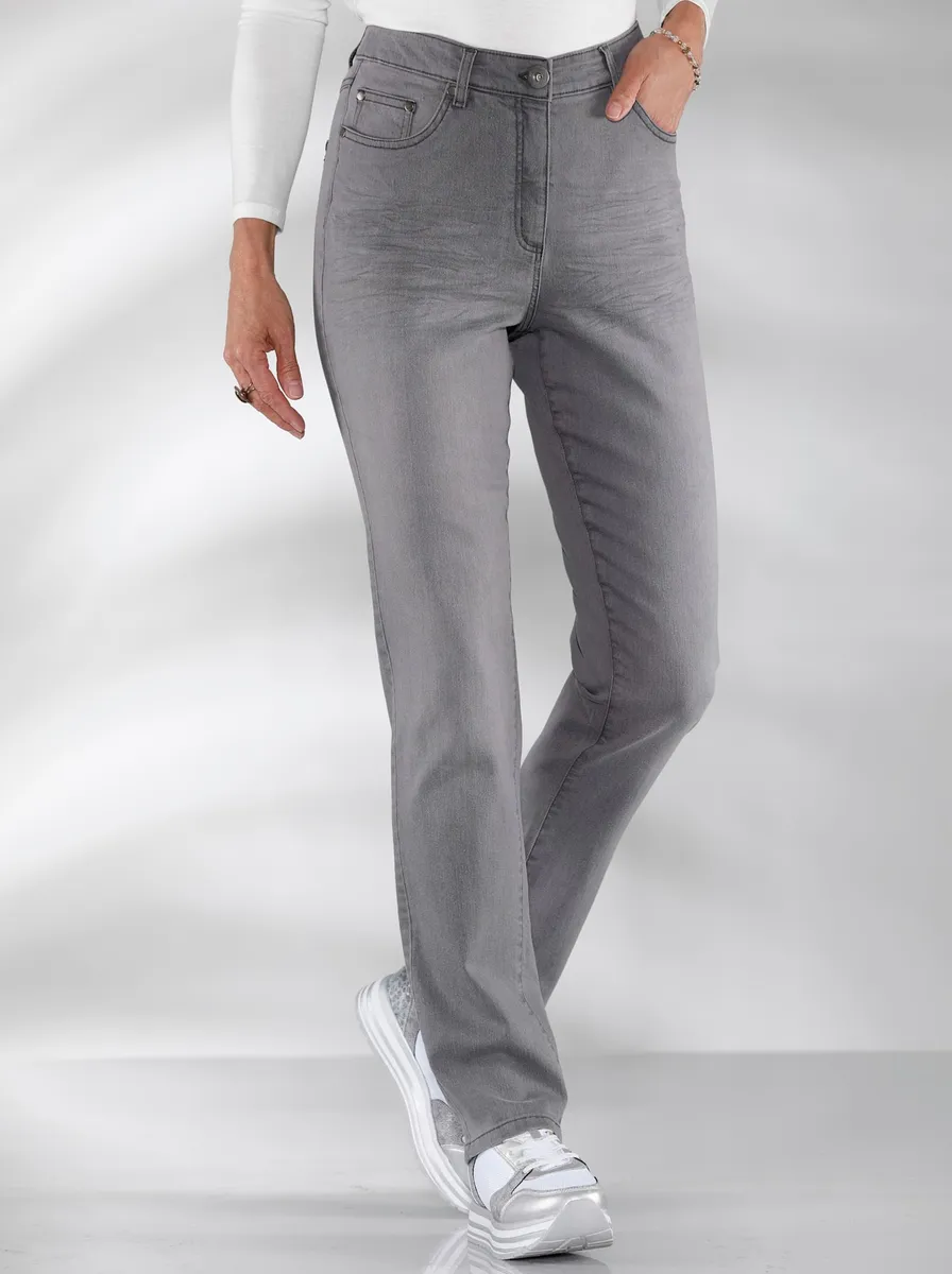 Удобные джинсы Classic Basics (1 шт.), серый 
Удобные джинсы Classic Basics (1 шт.), серый