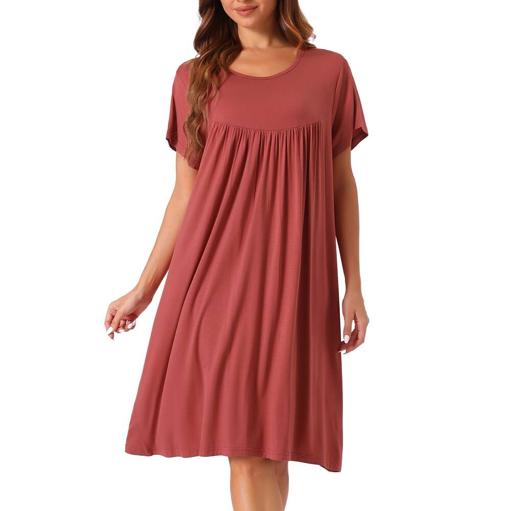 Женская ночная рубашка, хлопковая пижама с коротким рукавом, уютная свободная ночная рубашка, большие размеры S-3xl Cheibear, цвет Brick Red
Женская ночная рубашка, хлопковая пижама с коротким рукавом, уютная свободная ночная рубашка, большие размеры S-3xl Cheibear, цвет Brick Red