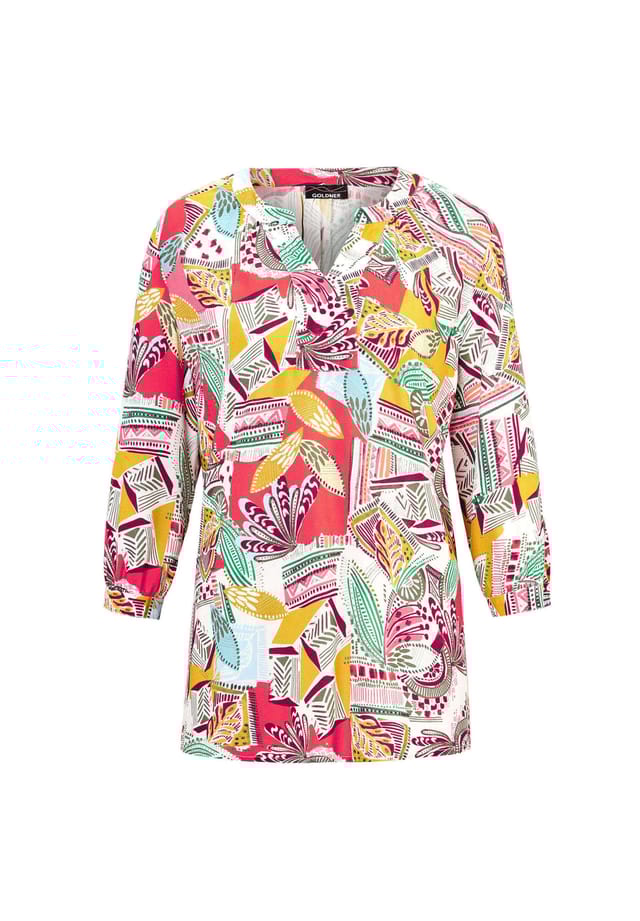 Короткий размер: туника-блузка с рукавами 3/4 Goldner, мультиколор
Короткий размер: туника-блузка с рукавами 3/4 Goldner, мультиколор