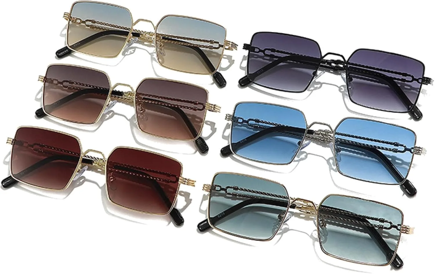 Ретро металлические солнцезащитные очки для женщин класса люкс с защитой от УФ-излучения UV400, модные градиентные очки для мужчин HHZZYVY, Golden Blue Tea
Ретро металлические солнцезащитные очки для женщин класса люкс с защитой от УФ-излучения UV400, модные градиентные очки для мужчин HHZZYVY, Golden Blue Tea