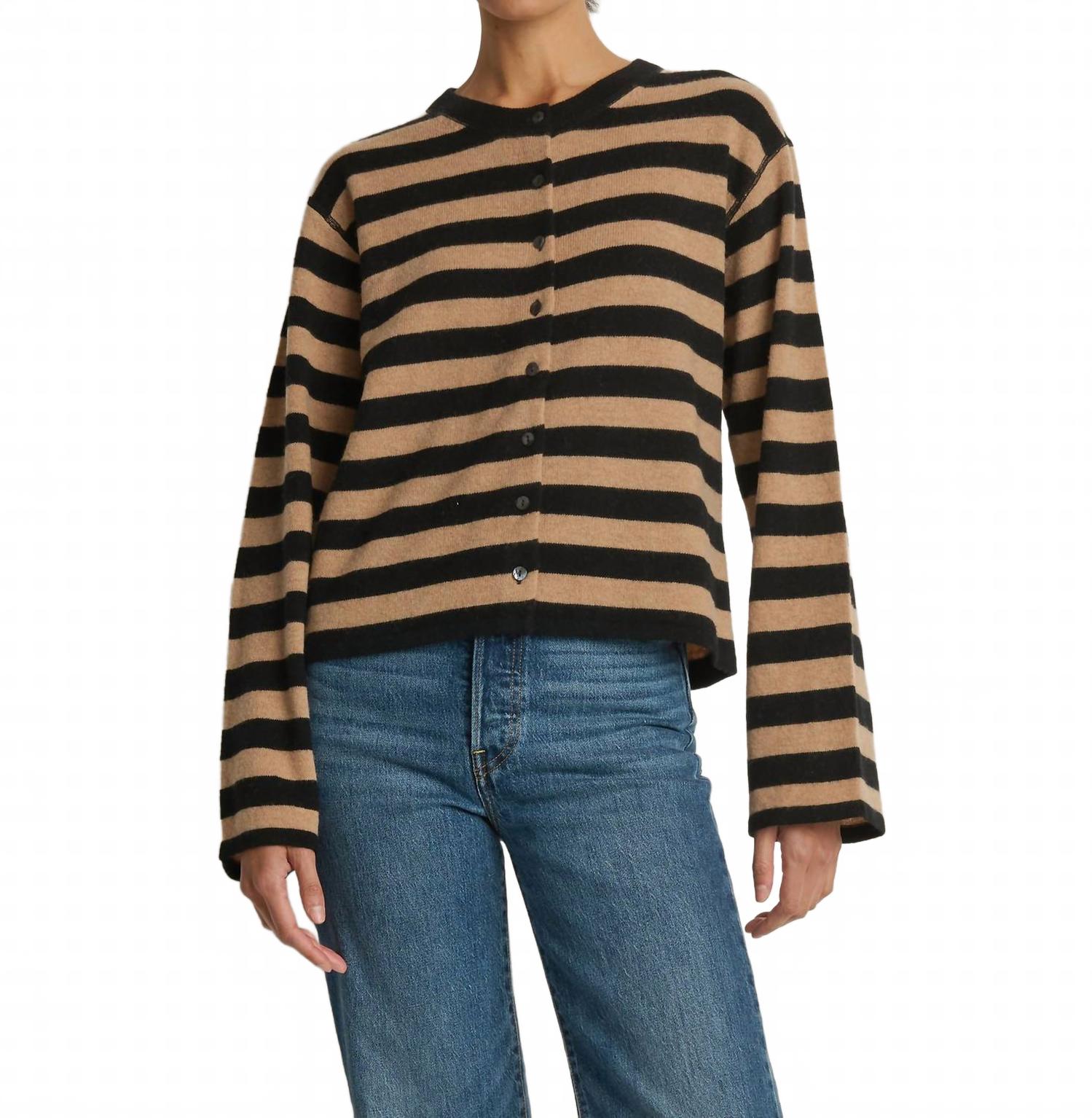 Nation LTD Кардиган Rosetta в стиле регби, полосатый какао
Nation LTD Кардиган Rosetta в стиле регби, полосатый какао