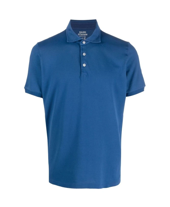 Синяя хлопковая рубашка поло Mauro Ottaviani, синий
Синяя хлопковая рубашка поло Mauro Ottaviani, синий