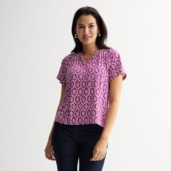 Укороченный топ с регланом и сборками Croft & Barrow, цвет purple geo
Укороченный топ с регланом и сборками Croft & Barrow, цвет purple geo