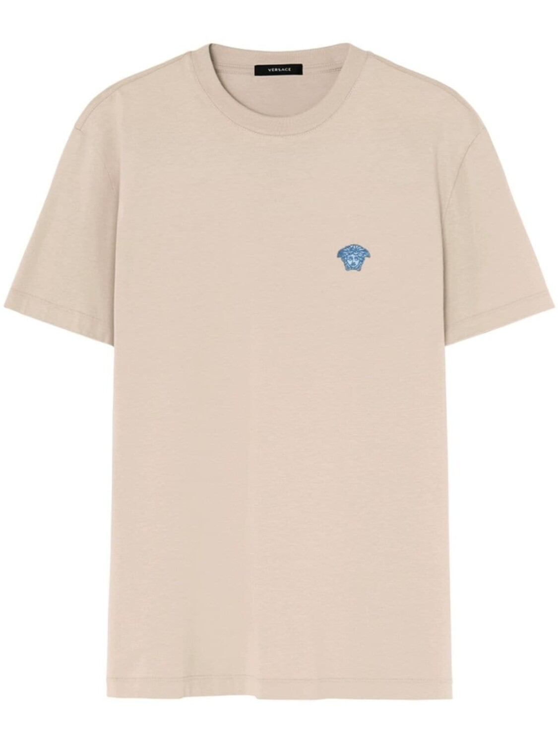 Хлопковая футболка с аппликацией Медузы Versace, бежевый
Хлопковая футболка с аппликацией Медузы Versace, бежевый