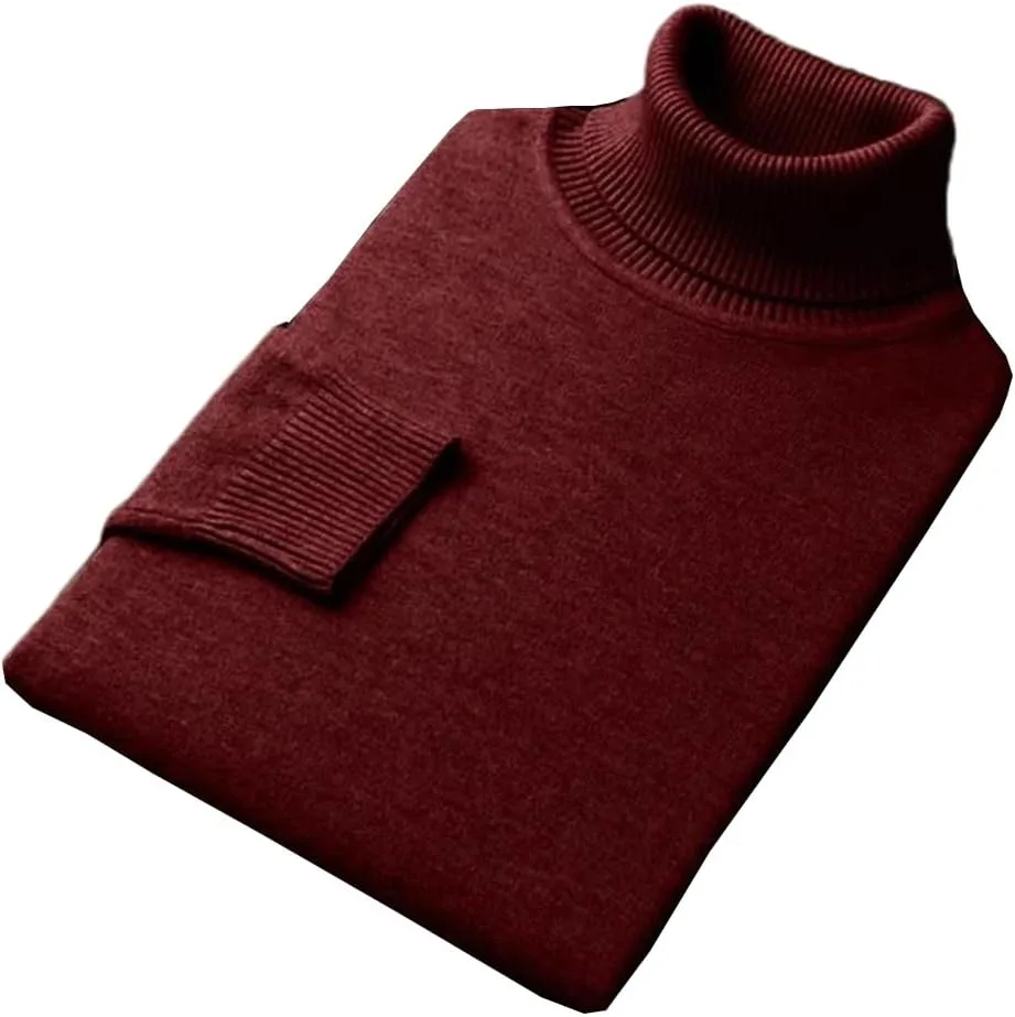 Мужской вязаный свитер-водолазка зимний с длинным рукавом
Мужской вязаный свитер-водолазка зимний с длинным рукавом