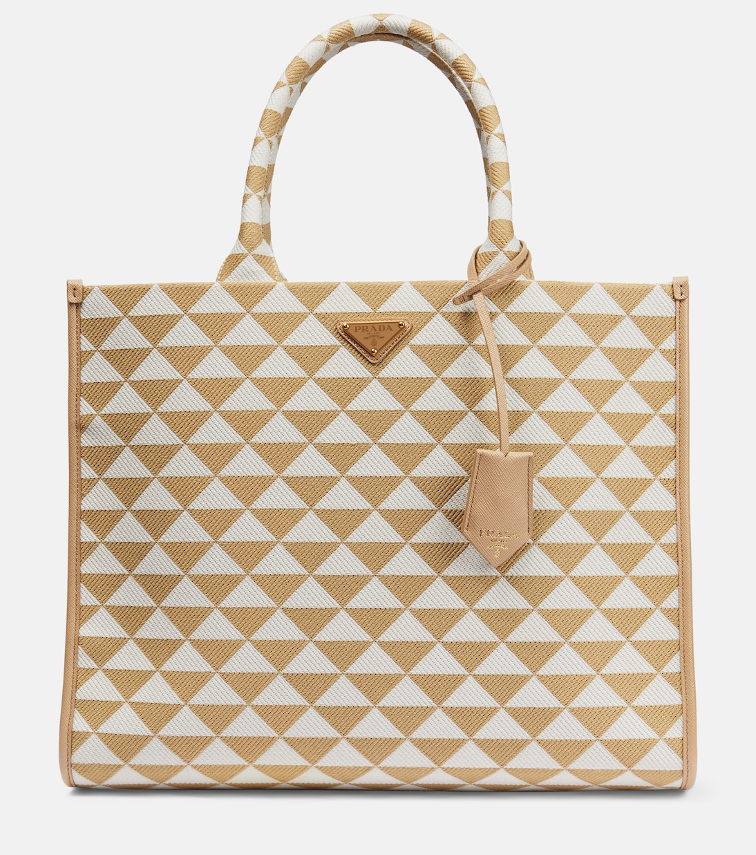 Сумка-тоут Symbole с кожаными вставками Prada, Corda+Talco
Сумка-тоут Symbole с кожаными вставками Prada, Corda+Talco