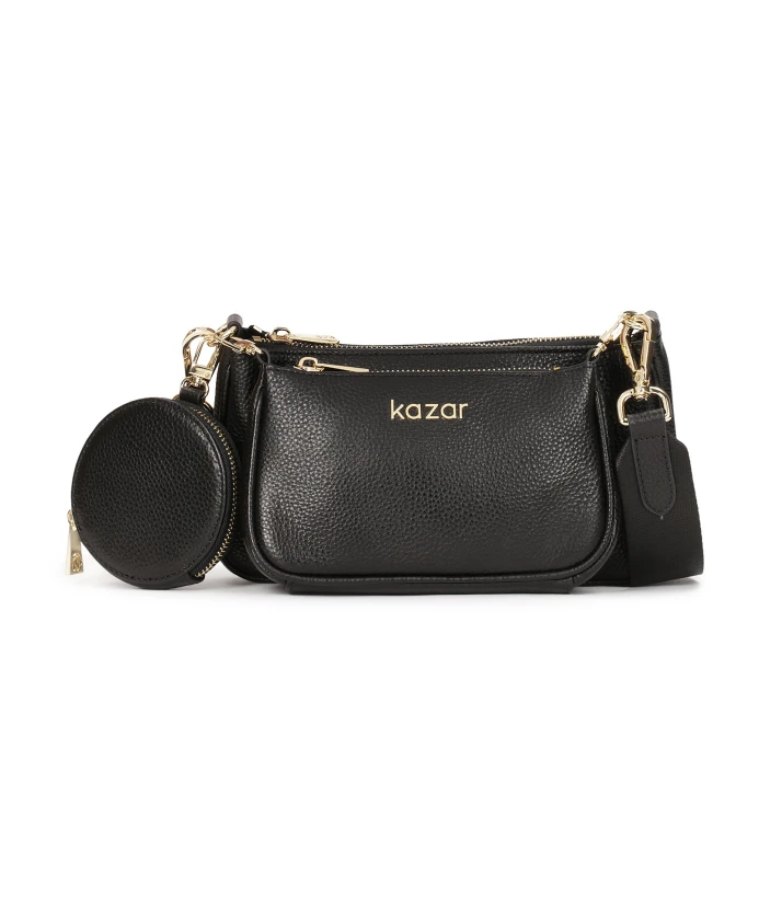 Модульная кожаная сумка на текстильных ремешках. Kazar, черный
Модульная кожаная сумка на текстильных ремешках. Kazar, черный