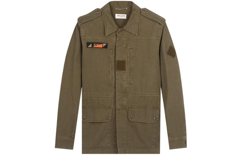 Джинсовая куртка мужская армейский зеленый Saint Laurent, зеленый 
Джинсовая куртка мужская армейский зеленый Saint Laurent, зеленый