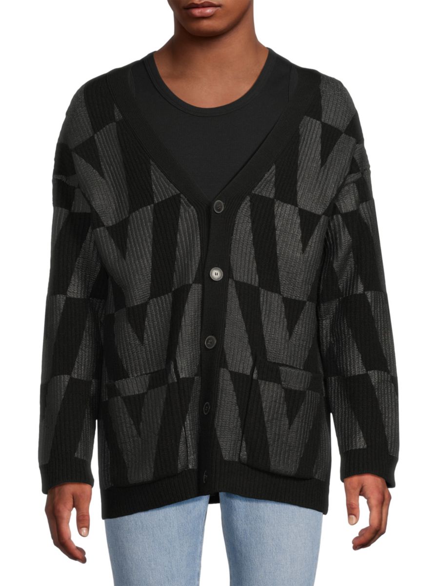 Кардиган из натуральной шерсти с заниженной линией плеч Valentino, цвет Army Black
Кардиган из натуральной шерсти с заниженной линией плеч Valentino, цвет Army Black