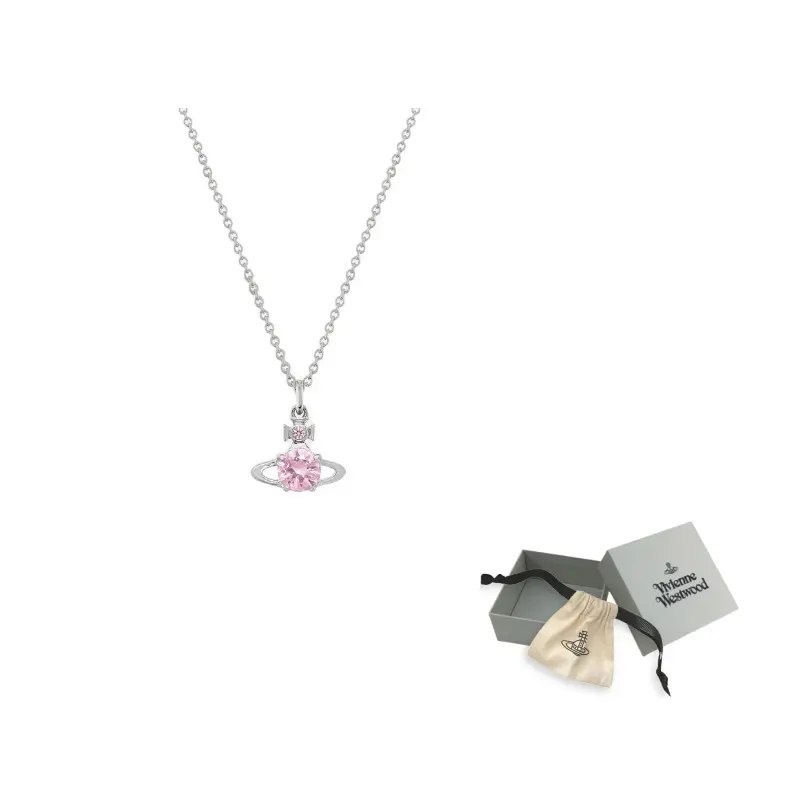 Vivienne Westwood Колье из латуни и фианита на розово-серебристой цепочке для женщин
Vivienne Westwood Колье из латуни и фианита на розово-серебристой цепочке для женщин