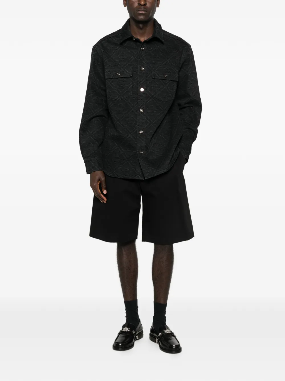 Джинсовая рубашка с монограммой Casablanca, черный
Джинсовая рубашка с монограммой Casablanca, черный